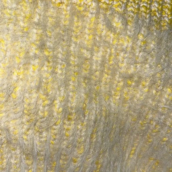 NWOT Free People Yellow Sunbright Slouchy Knit Fuzzy Sweater - Picture 10 of 11